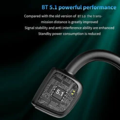 ASUPERMALL G2 Casque Tws A Conduction Osseuse Bt5.1 Casque De Sport Supporte La Carte Tf / Resistant A La Transpiration / Batterie 120Mah / Avec Microphone Casque Sans Fil, Noir -Protection auditive et tête Soldes 2022 35184761 5