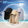 ASUPERMALL Sports De Plein Air Randonnee Pare-Soleil Anti-Ultraviolet Visage Couvre-Cou Peche Chapeau De Soleil, Kaki -Protection auditive et tête Soldes 2022 35350426 1