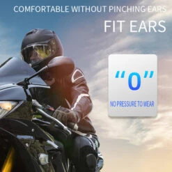 ASUPERMALL Oreillette Bluetooth Pour Casque De Moto, Oreillette Bluetooth Pour Interphone D'Appel A Reduction De Bruit Etanche (Convient Pour Un Demi-Casque) -Protection auditive et tête Soldes 2022 35423680 3