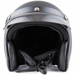 ASUPERMALL Casque De Moto De Style Japonais, Demi-Casque De Moto Retro Trois Quarts, Casque De Moto Avec Pare-Soleil Amovible, Noir Mat, Taille Xl