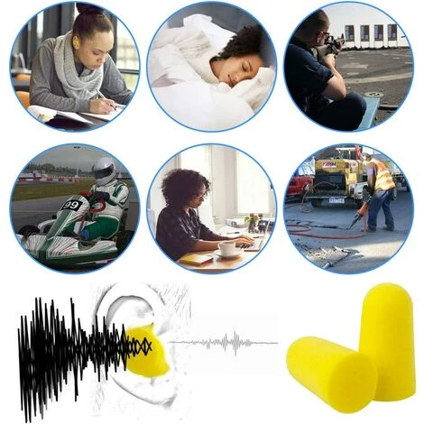 Betterlife Bouchons D'Oreilles En Mousse (20 Paires), Bouchons D'Oreille Anti-Bruit Pour Dormir, étudier, Travailler, Voyager, Projets, Construction 6 Betterlife Bouchons D'Oreilles En Mousse (20 Paires), Bouchons D'Oreille Anti-Bruit Pour Dormir, étudier, Travailler, Voyager, Projets, Construction – Image 4