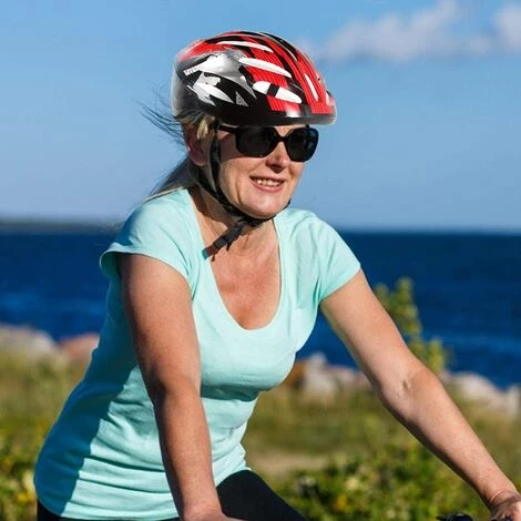 BARES Casque De Vélo - Casque De Vélo Réglable Avec Visière Amovible, Casque Respirant Pour Le Cyclisme Sur Route Et Le VTT, 58-62cm,rouge 4 BARES Casque De Vélo - Casque De Vélo Réglable Avec Visière Amovible, Casque Respirant Pour Le Cyclisme Sur Route Et Le VTT, 58-62cm,rouge – Image 2