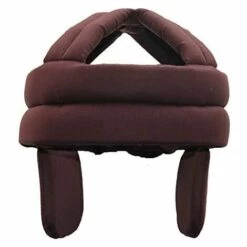 Kueatily Casque De Protection Pour Personnes ?gées Casque De Sécurité Anti-chute Chapeau De Protection De Tête Coton Respirant Chapeau Anti-collision Vieil Homme Avec Protection Auditive, Taille Ajustable(Café)