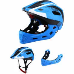 Lixada Enfants Casque De Velo Integral Detachable Respirant Ultra-Leger Cyclisme Casque De Securite Sport Pour Velo Skateboard Scooter Roller Patinage,modele:BlueBlackWhite