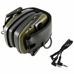 HAPPYSHOPPING Protecteur D'oreille Anti-bruit Avec Reduction Du Bruit Electronique Cache-oreilles Anti-bruit Professionnels Pour Les Travaux De Construction Chasse Au Champ De Tir, Modele: Army Green - Modele : Vert Armee