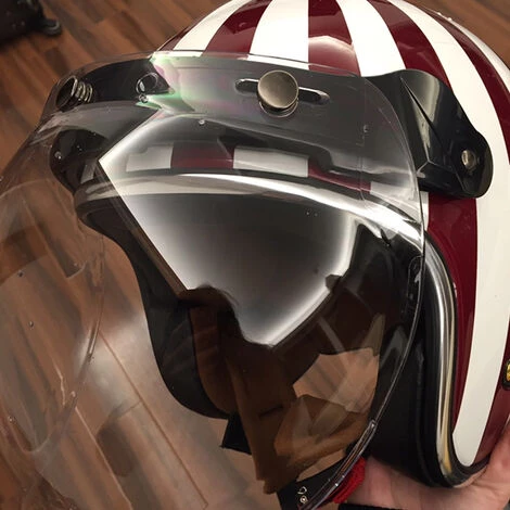HAPPYSHOPPING Visiere Pare-vent 3-Snap Bubble Pour Casque De Moto Biltwell Gringo & Bonanza, Modele: Transparent 11 - Modele:Transparent 11 6 HAPPYSHOPPING Visiere Pare-vent 3-Snap Bubble Pour Casque De Moto Biltwell Gringo & Bonanza, Modele: Transparent 11 - Modele:Transparent 11 – Image 4