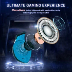 Casque De Jeu Filaire ONIKUMA K1B Casque De Jeu Filaire Avec Unite De Pilote De 50 Mm Micro De Reduction Du Bruit USB + Deux Ports 3,5 Mm, Noir Rouge -Protection auditive et tête Soldes 2022 36733551 5