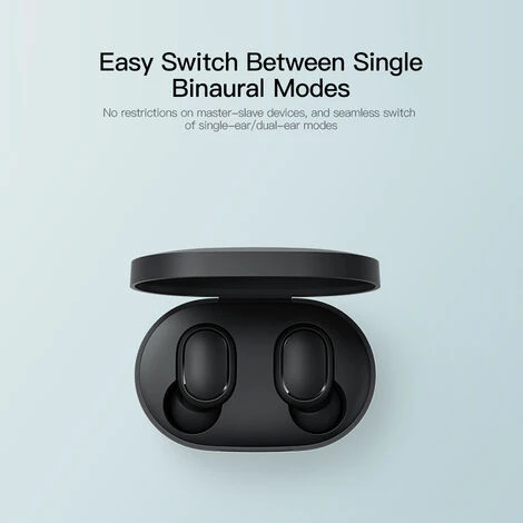 ASUPERMALL Xiaomi Redmi AirDots 2 Casque Sans Fil BT Veritable Ecouteur Sans Fil Ecouteurs De Sport Intra-auriculaires Longue Endurance Avec Etui De Charge, Noir 5 ASUPERMALL Xiaomi Redmi AirDots 2 Casque Sans Fil BT Veritable Ecouteur Sans Fil Ecouteurs De Sport Intra-auriculaires Longue Endurance Avec Etui De Charge, Noir – Image 3