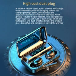 ASUPERMALL F9-12 BT Ecouteurs Sans Fil Couplage Automatique Annulation Du Bruit Fonction De Batterie Externe Etanche A La Transpiration, Brillant Noir 10 ASUPERMALL F9-12 BT Ecouteurs Sans Fil Couplage Automatique Annulation Du Bruit Fonction De Batterie Externe Etanche A La Transpiration, Brillant Noir -Protection auditive et tête Soldes 2022 36738784 4