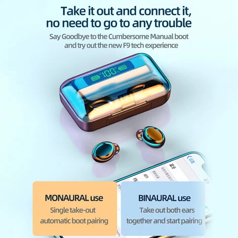 ASUPERMALL F9-5B BT5.0 Ecouteurs Sans Fil Couplage Automatique Annulation Du Bruit Avec Fonction De Batterie Externe Etanche A La Transpiration, Blanche 5 ASUPERMALL F9-5B BT5.0 Ecouteurs Sans Fil Couplage Automatique Annulation Du Bruit Avec Fonction De Batterie Externe Etanche A La Transpiration, Blanche – Image 3