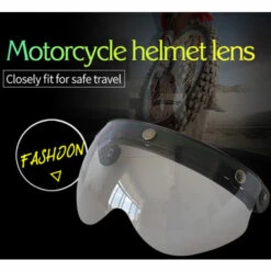 ASUPERMALL Moto Anti-Uv Anti-Scratch Casques Lentille Retro Mode Visiere Pare-Vent Lentille Universel Pour Standard 3-Snap Casques Ouverts,Argent -Protection auditive et tête Soldes 2022 36823262 4