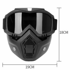 ASUPERMALL Masque Facial Pour Motocyclette Lunettes Haute Definition Avec Filtre Buccal Pour Casque A Visage Ouvert Protecteur Facial Pour Les Yeux De Motocross, Noir -Protection auditive et tête Soldes 2022 36823439 5