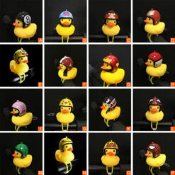 ASUPERMALL Mignon Petit Canard Jaune Avec Lumiere Led Pour Casque Pour Moto De Velo, Type Requin -Protection auditive et tête Soldes 2022 36848536 3
