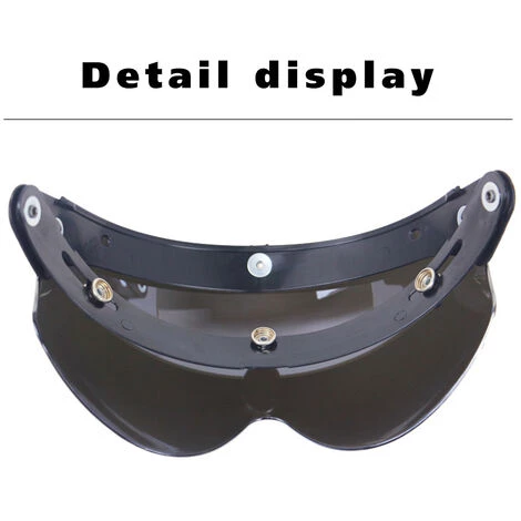 ASUPERMALL Universel Coupe-Vent 3-Snap Moto Casque Visiere Avant Rabattable Visiere Pare-Vent Lentille Pour Casque De Moto Lunettes De Soleil, Ruban 7 ASUPERMALL Universel Coupe-Vent 3-Snap Moto Casque Visiere Avant Rabattable Visiere Pare-Vent Lentille Pour Casque De Moto Lunettes De Soleil, Ruban – Image 5
