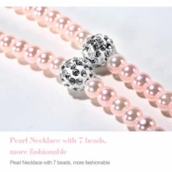 ASUPERMALL Bijoux Collier De Perles Ecouteurs Stereo Avec Microphone 3.5Mm Casque Intra-Auriculaire Casque Filaire Ecouteurs Pour Telephone Filles, Rose -Protection auditive et tête Soldes 2022 36884596 5