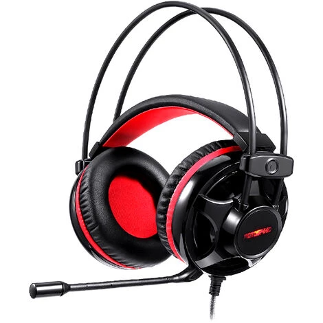 Casque De Jeu Avec Casque Filaire Motospeed H11 Avec Unite De Pilote 50Mm Microphone A Reduction De Bruit Lumiere Led Cache-Oreilles Respirants, Noir Rouge 3 Casque De Jeu Avec Casque Filaire Motospeed H11 Avec Unite De Pilote 50Mm Microphone A Reduction De Bruit Lumiere Led Cache-Oreilles Respirants, Noir Rouge