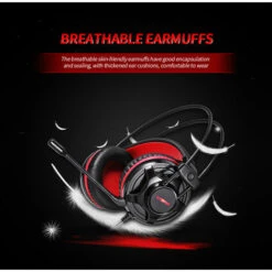Casque De Jeu Avec Casque Filaire Motospeed H11 Avec Unite De Pilote 50Mm Microphone A Reduction De Bruit Lumiere Led Cache-Oreilles Respirants, Noir Rouge 9 Casque De Jeu Avec Casque Filaire Motospeed H11 Avec Unite De Pilote 50Mm Microphone A Reduction De Bruit Lumiere Led Cache-Oreilles Respirants, Noir Rouge -Protection auditive et tête Soldes 2022 36886967 3