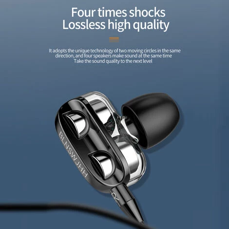 ASUPERMALL Ecouteur Filaire A4 Double Pilote 3,5 Mm Port Bass Stereo In-Ear Sports Ecouteur Etanche (Version A Quatre Haut-Parleurs, Blanc), Version Blanche, Quatre Haut-Parleurs 6 ASUPERMALL Ecouteur Filaire A4 Double Pilote 3,5 Mm Port Bass Stereo In-Ear Sports Ecouteur Etanche (Version A Quatre Haut-Parleurs, Blanc), Version Blanche, Quatre Haut-Parleurs – Image 4