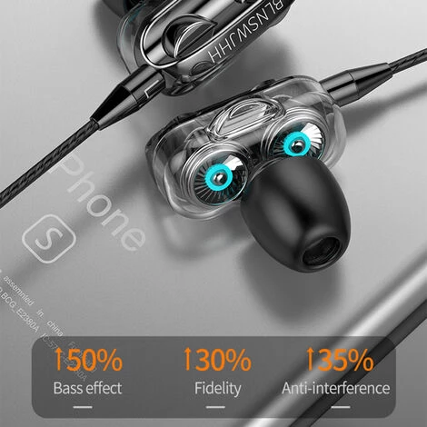 ASUPERMALL Ecouteur Filaire A4 Double Pilote 3,5 Mm Port Bass Stereo In-Ear Sports Ecouteur Etanche (Version A Quatre Haut-Parleurs, Blanc), Version Blanche, Quatre Haut-Parleurs 7 ASUPERMALL Ecouteur Filaire A4 Double Pilote 3,5 Mm Port Bass Stereo In-Ear Sports Ecouteur Etanche (Version A Quatre Haut-Parleurs, Blanc), Version Blanche, Quatre Haut-Parleurs – Image 5