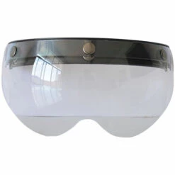 HAPPYSHOPPING Moto Anti-UV Anti-Scratch Casques Lentille Retro Mode Visiere Pare-Vent Lentille Universel Pour Casques Standard 3-Snap Open Face, Modele: Transparent - Modele:Transparent