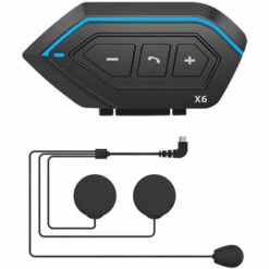 ASUPERMALL Casque De Moto BT 5.0 Headset IP67 Repondre Automatique Impermeable A L'eau Connexion 2 Telephones Reduction Du Bruit 40mm Unite De Pilote Dur, Noir, Micro Dur