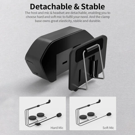 ASUPERMALL Casque De Moto BT 5.0 Headset IP67 Repondre Automatique Impermeable A L'eau Connexion 2 Telephones Reduction Du Bruit 40mm Unite De Pilote Dur, Noir, Micro Dur 5 ASUPERMALL Casque De Moto BT 5.0 Headset IP67 Repondre Automatique Impermeable A L'eau Connexion 2 Telephones Reduction Du Bruit 40mm Unite De Pilote Dur, Noir, Micro Dur – Image 3