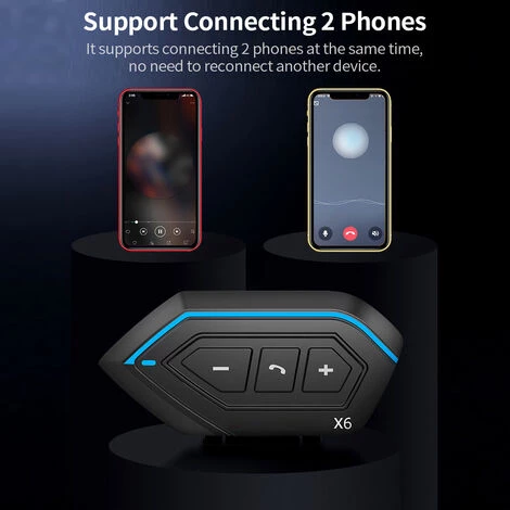 ASUPERMALL Casque De Moto BT 5.0 Headset IP67 Repondre Automatique Impermeable A L'eau Connexion 2 Telephones Reduction Du Bruit 40mm Unite De Pilote Dur, Noir, Micro Dur 7 ASUPERMALL Casque De Moto BT 5.0 Headset IP67 Repondre Automatique Impermeable A L'eau Connexion 2 Telephones Reduction Du Bruit 40mm Unite De Pilote Dur, Noir, Micro Dur – Image 5