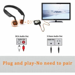 ASUPERMALL Bn-701T Aide Auditive Ecouteurs Bluetooth Sans Fil Casque A Conduction Osseuse Amplificateur Sonore Tv Elder Casque Batterie Integree, Le Noir -Protection auditive et tête Soldes 2022 37013484 4