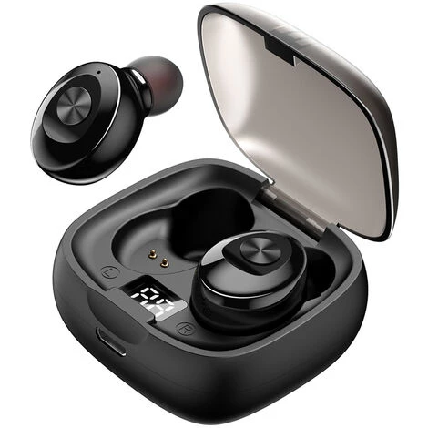 ASUPERMALL Tws Bluetooth 5.0 Ecouteurs Sans Fil Mini Casque Intra-Auriculaire Intelligent Avec Microphone Ramassage Ecouteurs D'Appariement Automatique, Le Noir 3 ASUPERMALL Tws Bluetooth 5.0 Ecouteurs Sans Fil Mini Casque Intra-Auriculaire Intelligent Avec Microphone Ramassage Ecouteurs D'Appariement Automatique, Le Noir