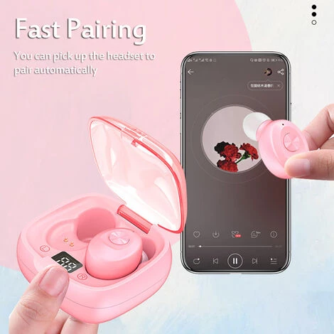 ASUPERMALL Tws Bluetooth 5.0 Ecouteurs Sans Fil Mini Casque Intra-Auriculaire Intelligent Avec Microphone Ramassage Ecouteurs D'Appariement Automatique, Le Noir 4 ASUPERMALL Tws Bluetooth 5.0 Ecouteurs Sans Fil Mini Casque Intra-Auriculaire Intelligent Avec Microphone Ramassage Ecouteurs D'Appariement Automatique, Le Noir – Image 2