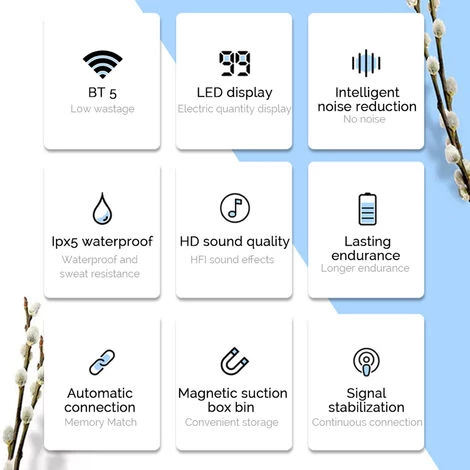 ASUPERMALL Tws Bluetooth 5.0 Ecouteurs Sans Fil Mini Casque Intra-Auriculaire Intelligent Avec Microphone Ramassage Ecouteurs D'Appariement Automatique, Le Noir 7 ASUPERMALL Tws Bluetooth 5.0 Ecouteurs Sans Fil Mini Casque Intra-Auriculaire Intelligent Avec Microphone Ramassage Ecouteurs D'Appariement Automatique, Le Noir – Image 5