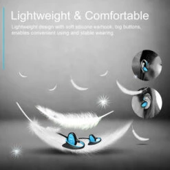 ASUPERMALL Ipx8 Casque Bluetooth Etanche Csr Casque Stereo Sans Fil Avec Microphone Basse Sport Course A Pied Ecouteur, Bleu -Protection auditive et tête Soldes 2022 37340195 5