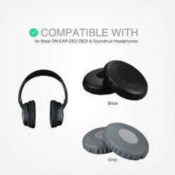 ASUPERMALL Coussin D'Oreille A Memoire De Remplacement En Cuir Proteine Autour Des Oreillettes Housse De Coussin Compatible Avec Les Ecouteurs Bose On Ear Oe2 Oe2I Et Soundtrue, Le Noir -Protection auditive et tête Soldes 2022 37347107 4