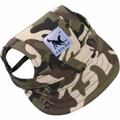BETTERLIFE Petit Chien Casquette De Baseball Extérieur Pet Chapeau De Soleil D'été En Toile Visor Chiot (M, Camouflage)