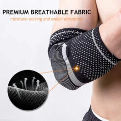 ASUPERMALL Sport Coude Protecteur Manchon Silicone Coude Protecteur Orthese Haute Elastique Coudiere Pour Cyclisme Basket-Ball Tennis Gyms, Taille L, Bleu -Protection auditive et tête Soldes 2022 37777113 4