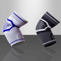 ASUPERMALL Sport Coude Protecteur Manchon Silicone Coude Protecteur Orthese Haute Elastique Coudiere Pour Cyclisme Basket-Ball Tennis Gyms, Taille L, Bleu -Protection auditive et tête Soldes 2022 37777113 5