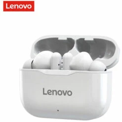 Lenovo LP1 TWS Ecouteurs Bluetooth 5.0 True Casque Sans Fil Touch Control Sport Casque IPX4 Ecouteurs Intra-auriculaires Resistants A La Transpiration Avec Micro Etui De Charge 300mAh, Modele: Blanc Pur -Protection auditive et tête Soldes 2022 37992716 4