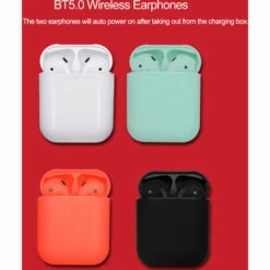 ASUPERMALL I12 Bt5.0 Ecouteurs Sans Fil Ecouteurs Casque Bt Casque Mini Oreillettes Intra-Auriculaires Stereo Avec Boite A Chargement, Vert -Protection auditive et tête Soldes 2022 38060691 3