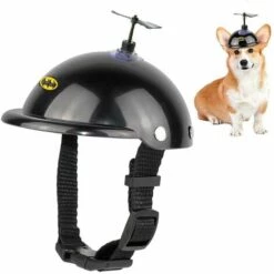 ILOVEMILAN Casque Drôle De Casque De Casque De Protection De Jouet De Chien Chapeau De Chapeau De Chien Avec La Libellule En Bambou, Noire(S) -Protection auditive et tête Soldes 2022 38607527 2