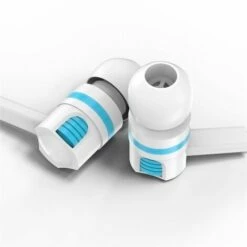 Ecouteurs Intra-auriculaires Filaires PTM Casque De Jeu Stereo Avec Controle En Ligne Et Microphone Pour PSP IPhone IPad Smartphones Android Tablet PC Ordinateur Portable, Modele: Blanc Avec Bleu -Protection auditive et tête Soldes 2022 38968688 4