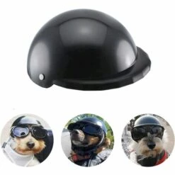 ECHOO Casque De Chien Cool Bonnet Réglable Pour Chiot, Chat Noir M