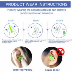 BETTERLIFE [Lot De 4 Paires] Bouchons D'oreille En Mousse Super Doux Dans Tube GIGA Avec Petit étui De Transport, Meilleurs Bouchons D'oreille Pour Dormir, Ronflement, Travail (Menthe) -Protection auditive et tête Soldes 2022 39689747 3