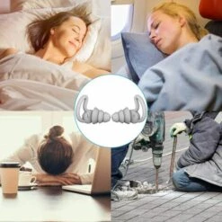 BETTERLIFE 2 Pièces Bouchons D'Oreille Ultra Confortables Antibruit Pour Sommeil Bouchons D'Oreille De Réduction De Bruit En Silicone Pour Sommeil Ronflement Course Tir Voyages Concerts (Gris) 9 BETTERLIFE 2 Pièces Bouchons D'Oreille Ultra Confortables Antibruit Pour Sommeil Bouchons D'Oreille De Réduction De Bruit En Silicone Pour Sommeil Ronflement Course Tir Voyages Concerts (Gris) -Protection auditive et tête Soldes 2022 39689760 3