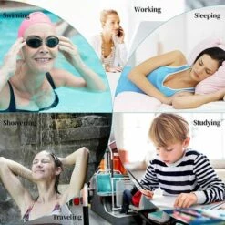 BETTERLIFE Bouchon D'Oreille, 6 Paires Boule Quies En Silicone Quies Moulables, Réutilisables Pour Sommeil Suppression Du Bruit Dormir Natation Ronflement (Bleu) -Protection auditive et tête Soldes 2022 39689771 4