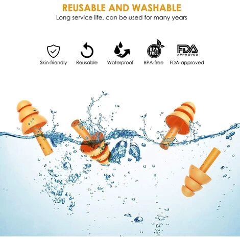 BETTERLIFE Quiet Bouchons D’Oreilles Anti-Bruit,Bouchons D'Oreille Pour Dormir,Dormir Bouchon D'oreille,Protection Auditive Bouchons D'Oreille,Bouchons D'oreilles,Bouchon D'oreille De Nager Imperméable-10 Paires 5 BETTERLIFE Quiet Bouchons D’Oreilles Anti-Bruit,Bouchons D'Oreille Pour Dormir,Dormir Bouchon D'oreille,Protection Auditive Bouchons D'Oreille,Bouchons D'oreilles,Bouchon D'oreille De Nager Imperméable-10 Paires – Image 3