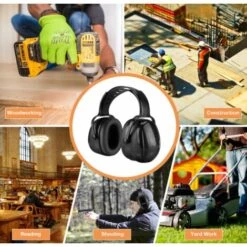 TRIOMPHE Casque Anti Bruit Adulte Réglable Confortable, Avec Une Atténuation De SNR 38dB, Pour Milieu Bruyant Ou Stressant-Noir -Protection auditive et tête Soldes 2022 39859629 4