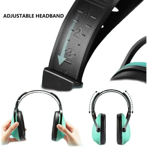 TRIOMPHE Casque Antibruit Enfant Adulte Pliable SNR 34dB, Casque Anti-Bruit Reglable A Reduire Du Bruit, Cache-Oreilles De La Reduction De Bruit A Protection Auditive Pour Enfant Et Adulte, Vert(1 Article) 5 TRIOMPHE Casque Antibruit Enfant Adulte Pliable SNR 34dB, Casque Anti-Bruit Reglable A Reduire Du Bruit, Cache-Oreilles De La Reduction De Bruit A Protection Auditive Pour Enfant Et Adulte, Vert(1 Article) – Image 3