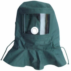BETTERLIFE Capuchon De Capot De Sablage Casque De Sablage Abrasif Bonnet De Châle Capot Anti-Poussière Outil De Protection Anti-Vent Pour La Pulvérisation à L'arc De Sablage (Vert Foncé)