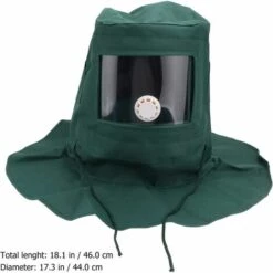 BETTERLIFE Capuchon De Capot De Sablage Casque De Sablage Abrasif Bonnet De Châle Capot Anti-Poussière Outil De Protection Anti-Vent Pour La Pulvérisation à L'arc De Sablage (Vert Foncé) -Protection auditive et tête Soldes 2022 39914938 4