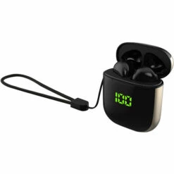 ASUPERMALL Ecouteur BT 5.0 Touche Casque Sports Casque D'affichage Numerique, Gold Noir Et Sans Fil Sans Fil